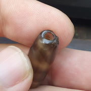 Authentic Antique Agate Bead, Genuine Banded Agate Silk Road Artifact, Rare Eye Bead Jewelry Supply, Earthy Brown Toned Stone