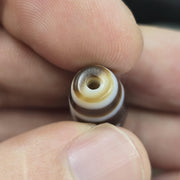 Antique Taiwanese Tibetan dzi 2 Eyes agate bead Amulet High Quality