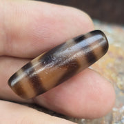Authentic Taiwan Dzi Agate Protection Amulet Bead Meditation & Feng Shui Unique Patterned  Bead for Necklace or Bracelet - Spiritual .