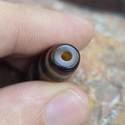 Authentic Taiwan Dzi Agate Protection Amulet Bead Meditation & Feng Shui Unique Patterned  Bead for Necklace or Bracelet - Spiritual .