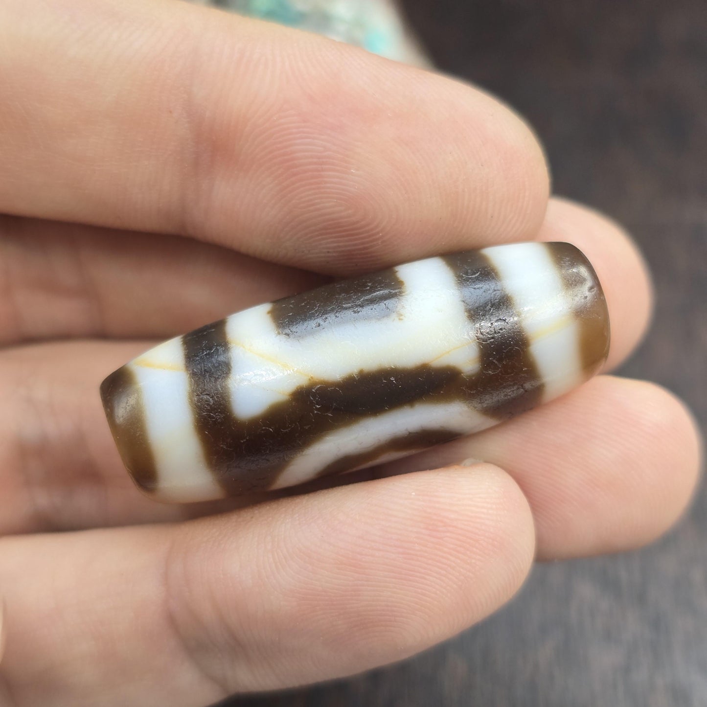 Authentic Rare Heaven & Earth Eye-in-Eye Dzi Bead – Taiwan Agate spirituality and dreams Spiritual Gift