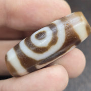 Authentic Rare Heaven & Earth Eye-in-Eye Dzi Bead – Taiwan Agate spirituality and dreams Spiritual .