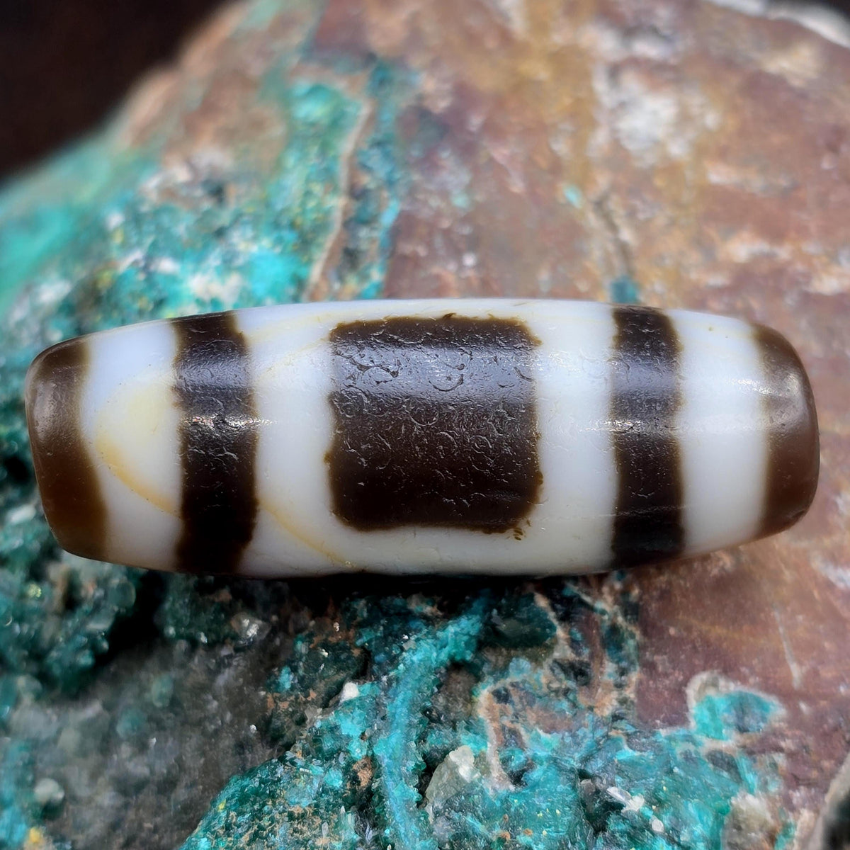 Authentic Rare Heaven & Earth Eye-in-Eye Dzi Bead – Taiwan Agate spirituality and dreams Spiritual Gift