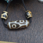 High-Quality 6 Eyed Dzi Bead Taiwan Agate – Longevity & Good Health Amulet – Authentic Etched Protection Talisman
