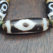East Oasis Rare 2 Eye in Eye Dzi Bead - Taiwan Agate Double Vision Amulet