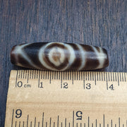 Striped eye dzi bead in Taiwan etched agate – photo 2 of 5