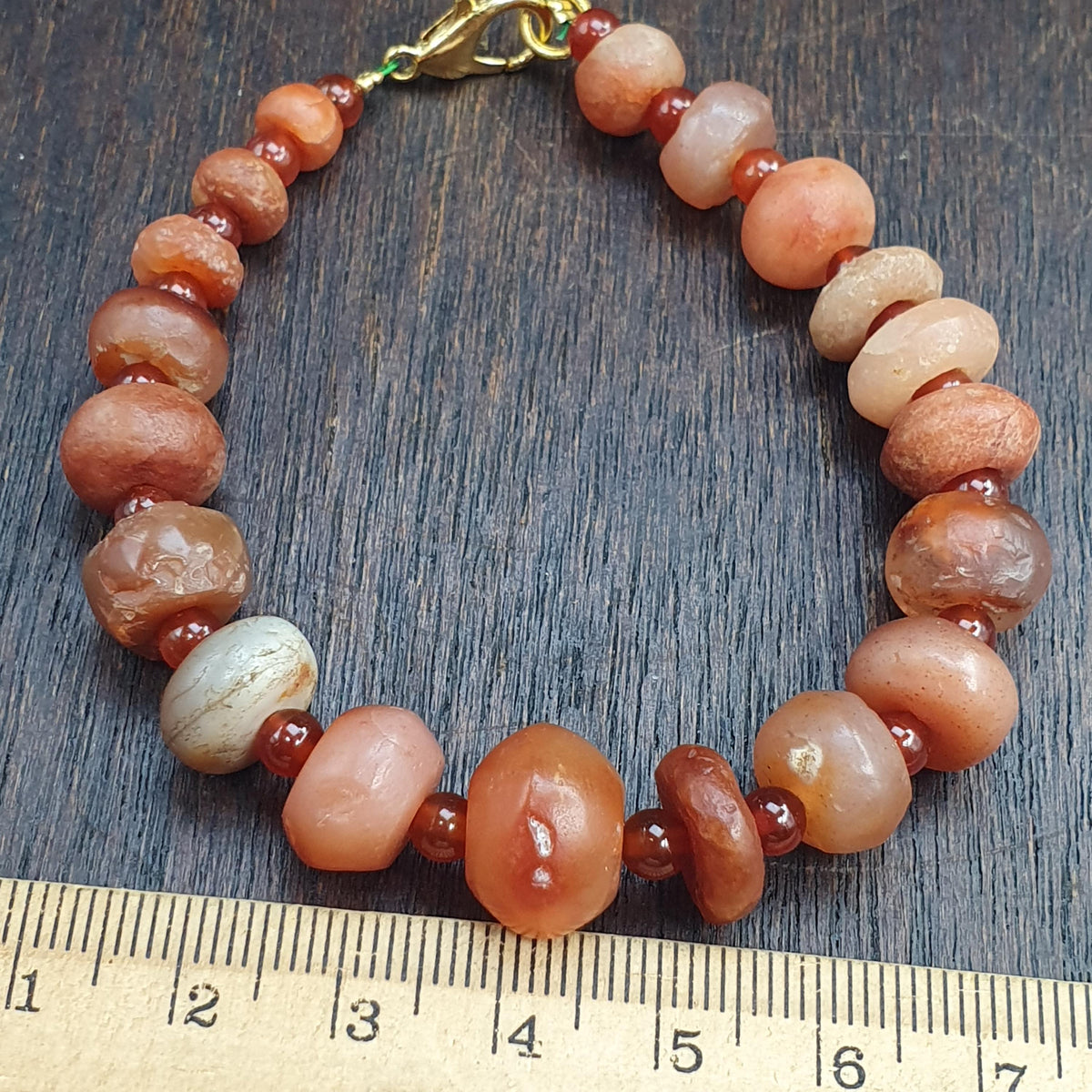 Authentic Ancient Carnelian Bracelet, Yemeni African Agate Beads, Antique Tribal Jewelry, Rare Handcrafted Estate Bracelet
