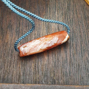 Antique ancient old himalayan indo tibetan Carnelian red agate bead .