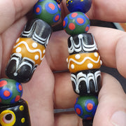 Venetian style millefiori glass bead necklace – colorful floral murano style