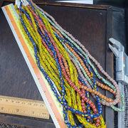 Lot Of 10 Strands, Venetian-Style Seed Beads, Multicolor | Vintage Lampwork Glass | 4-6mm
