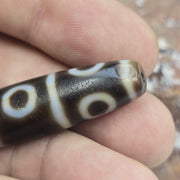Rare 48mm 8-Eye Taiwan Dzi Bead with Dragon Skin Weathering 8-Eyed Dzi Bead Amulet for Success & Protection