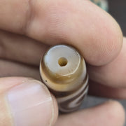 Authentic Rare Heaven & Earth Eye-in-Eye Dzi Bead – Taiwan Agate spirituality and dreams Spiritual .