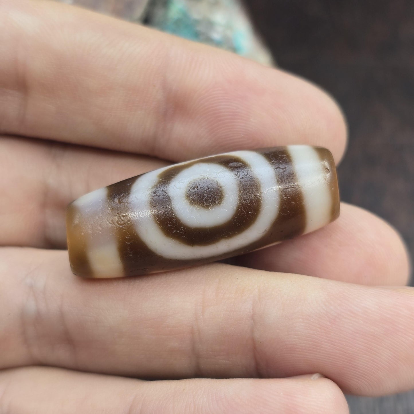 Authentic Rare Heaven & Earth Eye-in-Eye Dzi Bead – Taiwan Agate spirituality and dreams Spiritual Gift