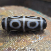8 eye dzi bead in Taiwan etched agate – photo 1 of 5