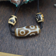 High-Quality 6 Eyed Dzi Bead Taiwan Agate – Longevity & Good Health Amulet – Authentic Etched Protection Talisman