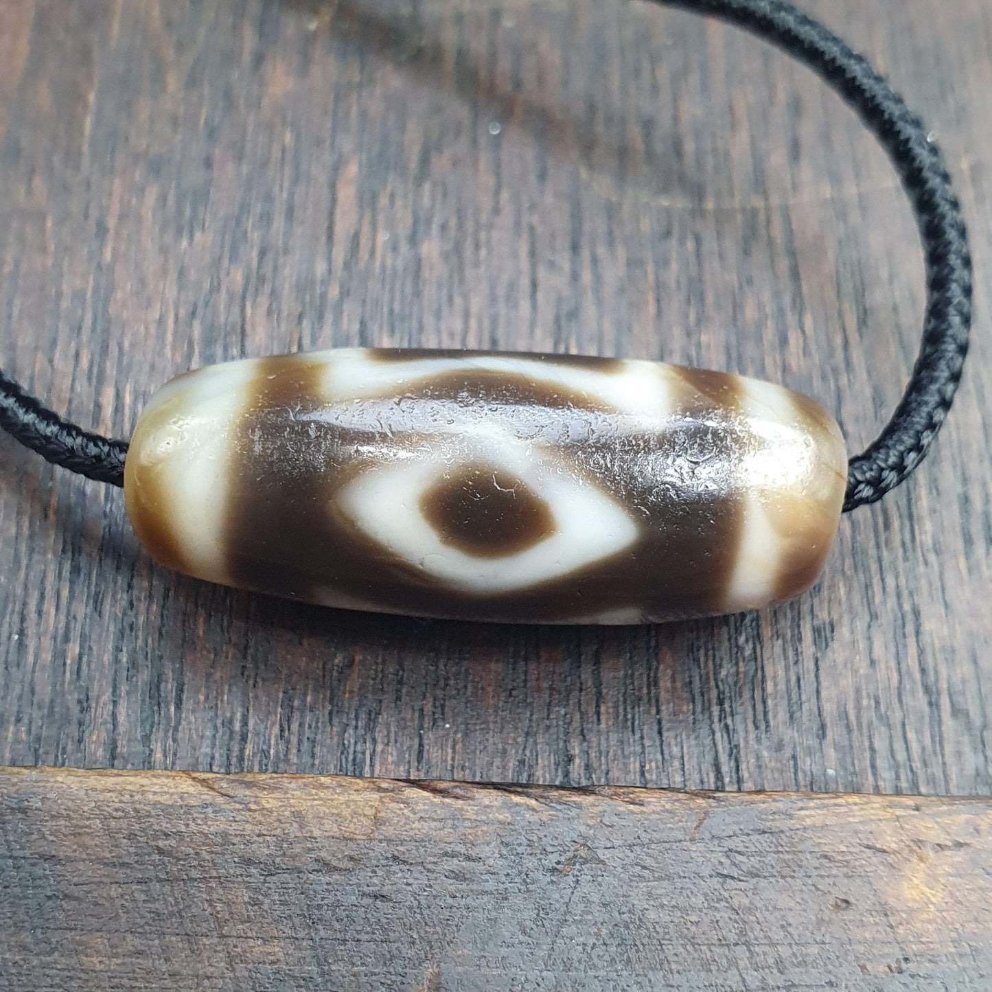 Rare Diamond Eye Dzi Bead  Tibetan Taiwan Agate – 4 Direction Protection Amulet – Master Collector Talisman,