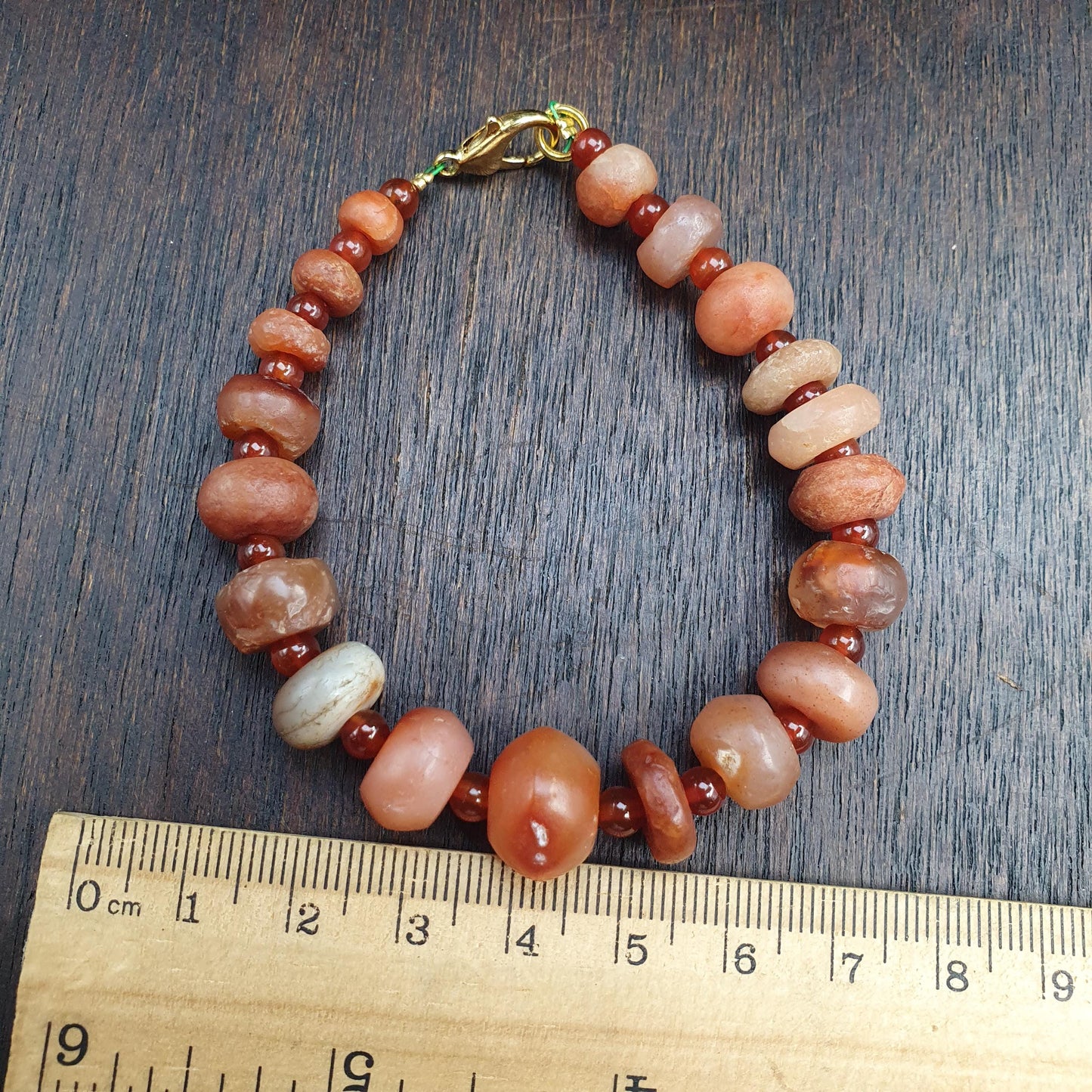 Authentic Ancient Carnelian Bracelet, Yemeni African Agate Beads, Antique Tribal Jewelry, Rare Handcrafted Estate Bracelet
