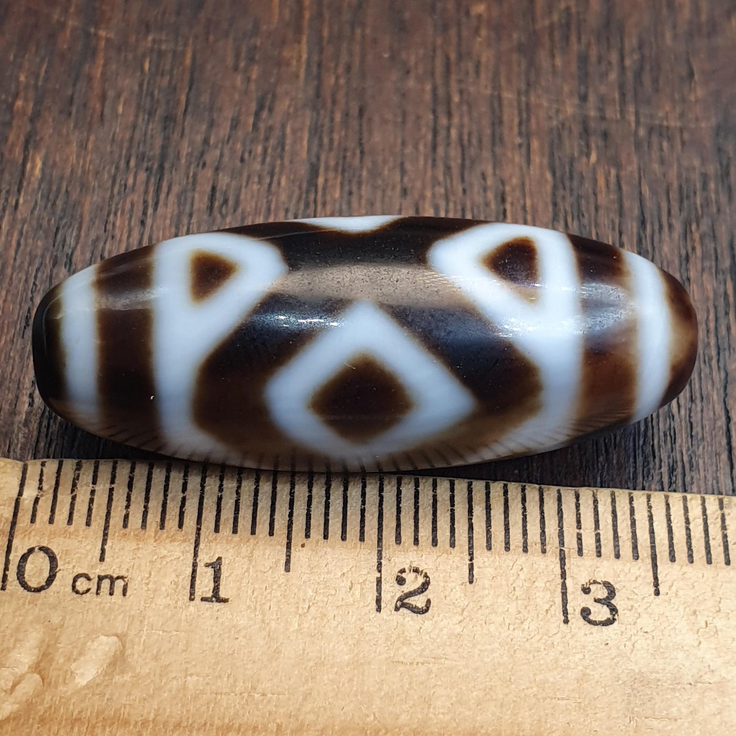 Tibetan 3 diamond eyes agate stone dzi bead amulet Spiritual Amulet