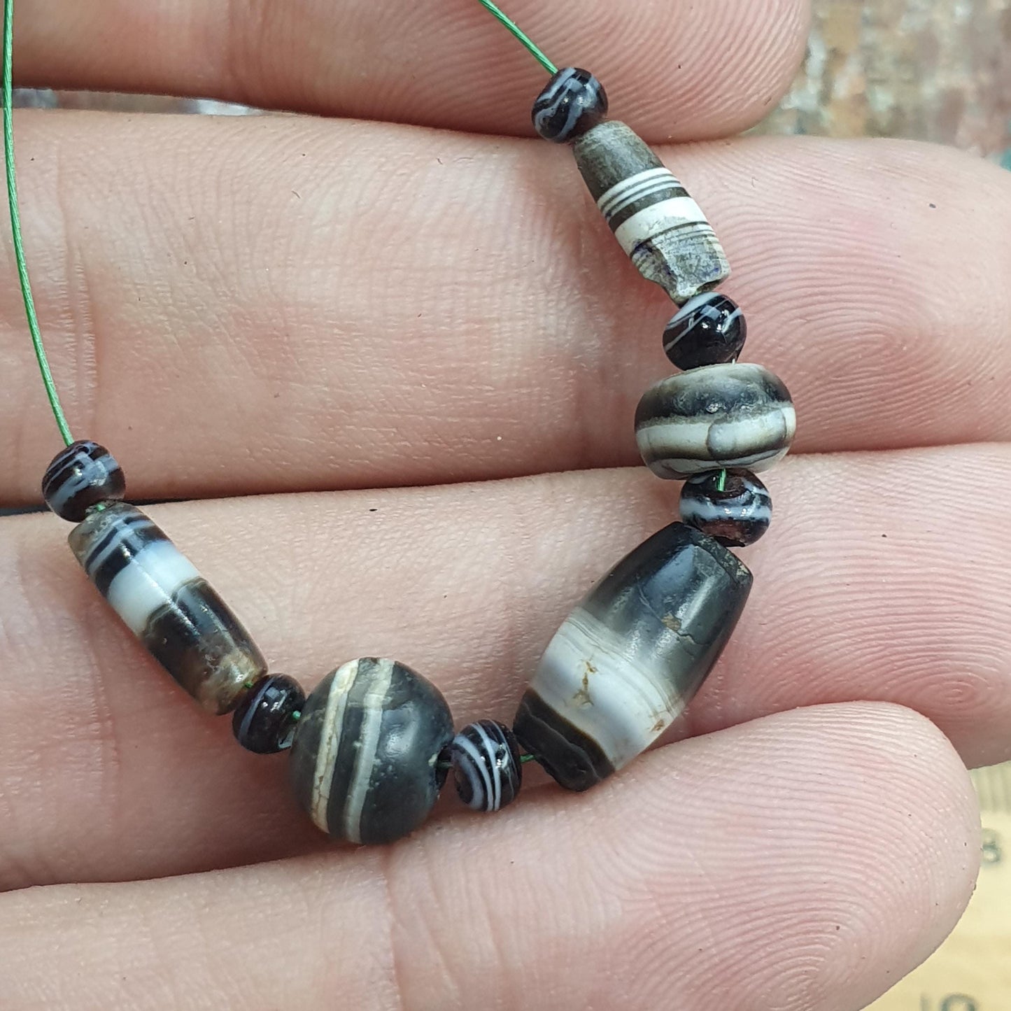 Ancient Yemeni Chung Agate Bead, Rare Middle Eastern Antique Suleimani Beads Lot, Collectible Bead