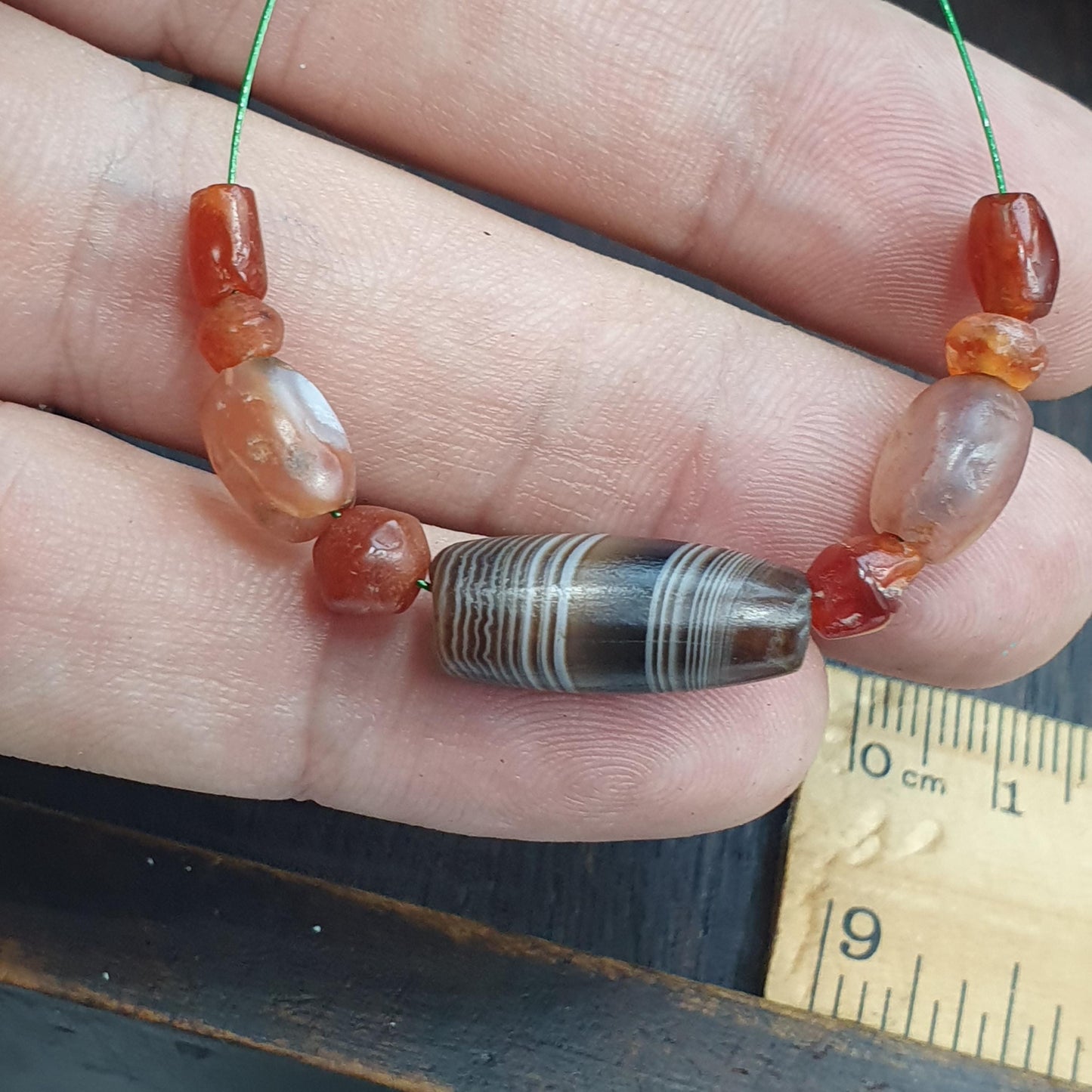 Ancient Yemeni Banded Chung Agate Bead, Rare Middle Eastern Antique Suleimani Beads Lot, Collectible Bead