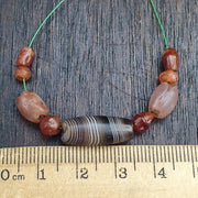 Ancient Yemeni Banded Chung Agate Bead, Rare Middle Eastern Antique Suleimani Beads Lot, Collectible Bead