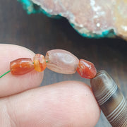 Ancient Yemeni Banded Chung Agate Bead, Rare Middle Eastern Antique Suleimani Beads Lot, Collectible Bead