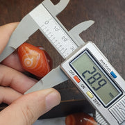 Himalayan red agate beads lot 7 – tibetan carnelian beads, eye agate beads