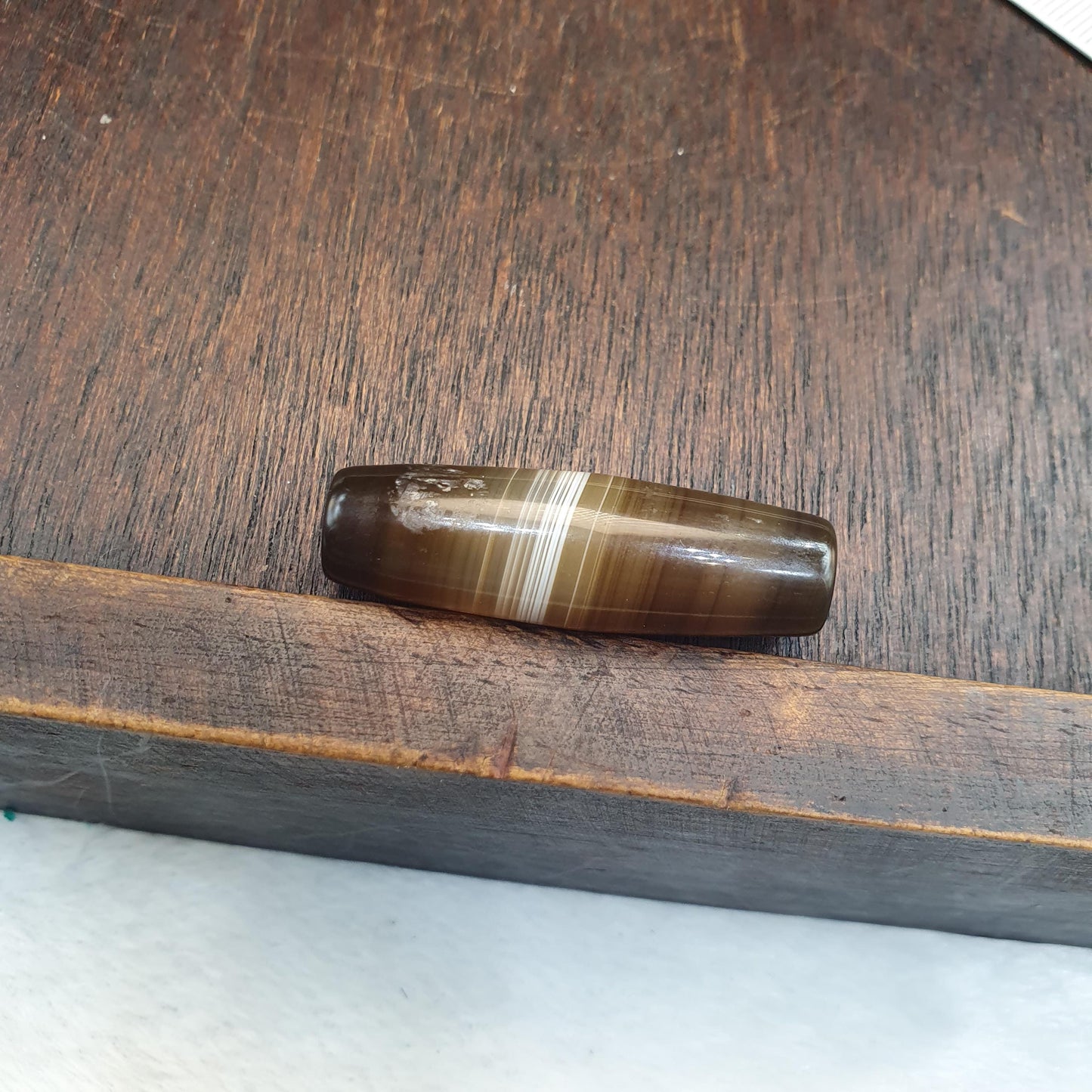Antique old yemeni agate natural banded agate bead  YM-JN-1