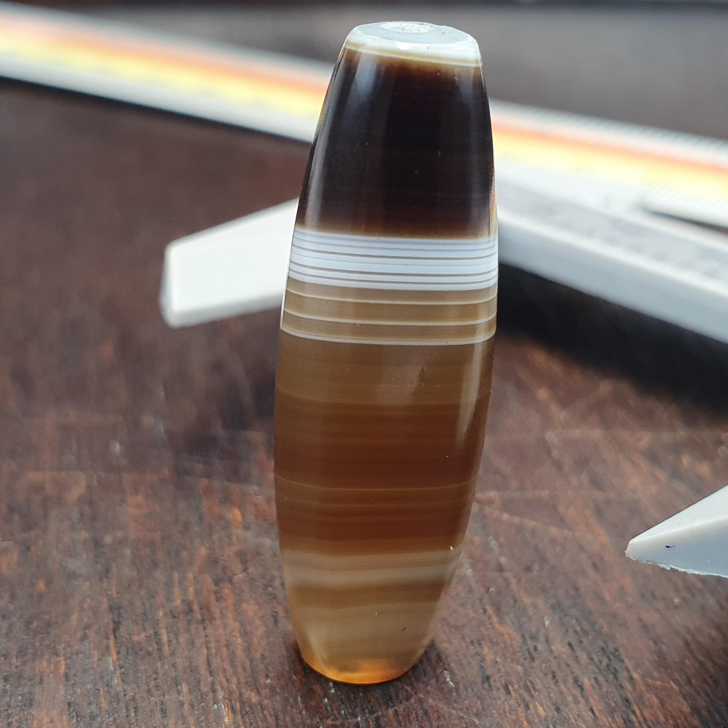 Antique Old Yemeni Agate Natural Rare pattern Banded Agate Bead 38.2mm