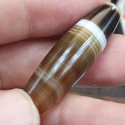 Antique Old Yemeni, Banded Agate Bead | Natural Haqeeq Stone | 38.2mm, 150-200 Years, Heirloom