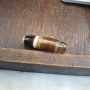 Antique Old Yemeni, Banded Agate Bead | Natural Haqeeq Stone | 38.2mm, 150-200 Years, Heirloom