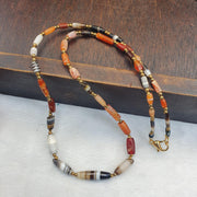 Ancient Yemeni banded Agate Bead, Rare Middle Eastern Antique beads Necklace, Chung Agate Beads