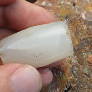 Ancient himalayan indo tibetan White agate bead, spiritual amulet, collectible bead