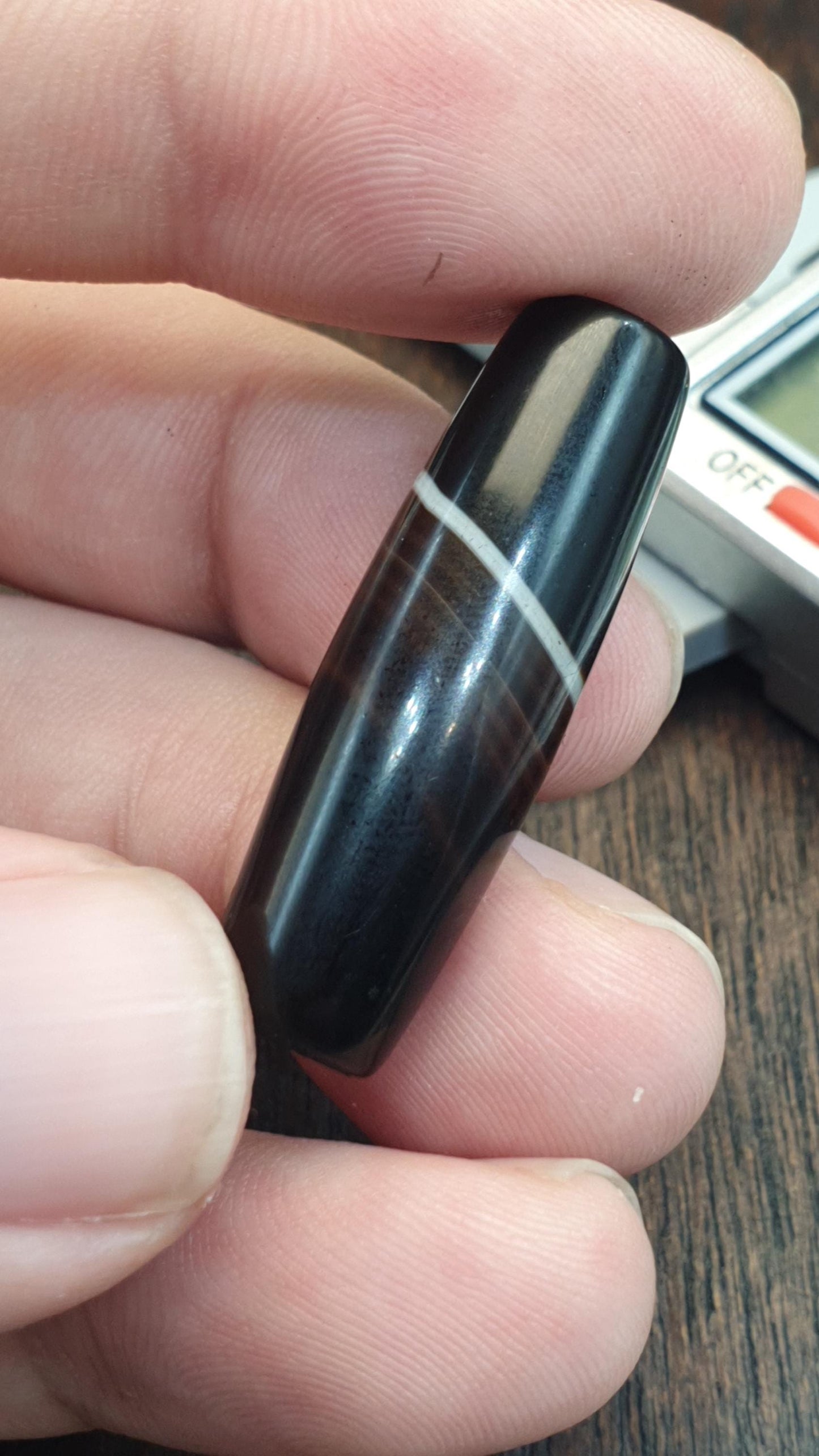 Antique old yemeni agate natural banded agate bead  YM-JN-5 middle eastern agate Stripe patterns suleimani agate bead