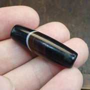 Suleimani Agate Bead, Antique Yemeni Trade Collector Charm | Natural Banded Haqeeq | 150-200 Years