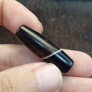 Suleimani Agate Bead, Antique Yemeni Trade Collector Charm | Natural Banded Haqeeq | 150-200 Years