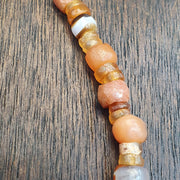 Ancient Carnelian, Heirloom Bracelet | Mixed Agate, Crystal Quartz, Chalcedony | 8.25 Inch Wrist Fit
