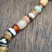Ancient Carnelian, Heirloom Bracelet | Mixed Agate, Crystal Quartz, Chalcedony | 8.25 Inch Wrist Fit
