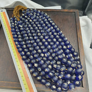 Cobalt Blue Evil Eye, Antique Glass Strand - Matte Venetian Inspired Lampwork, Collectors Necklace, Loose Beads