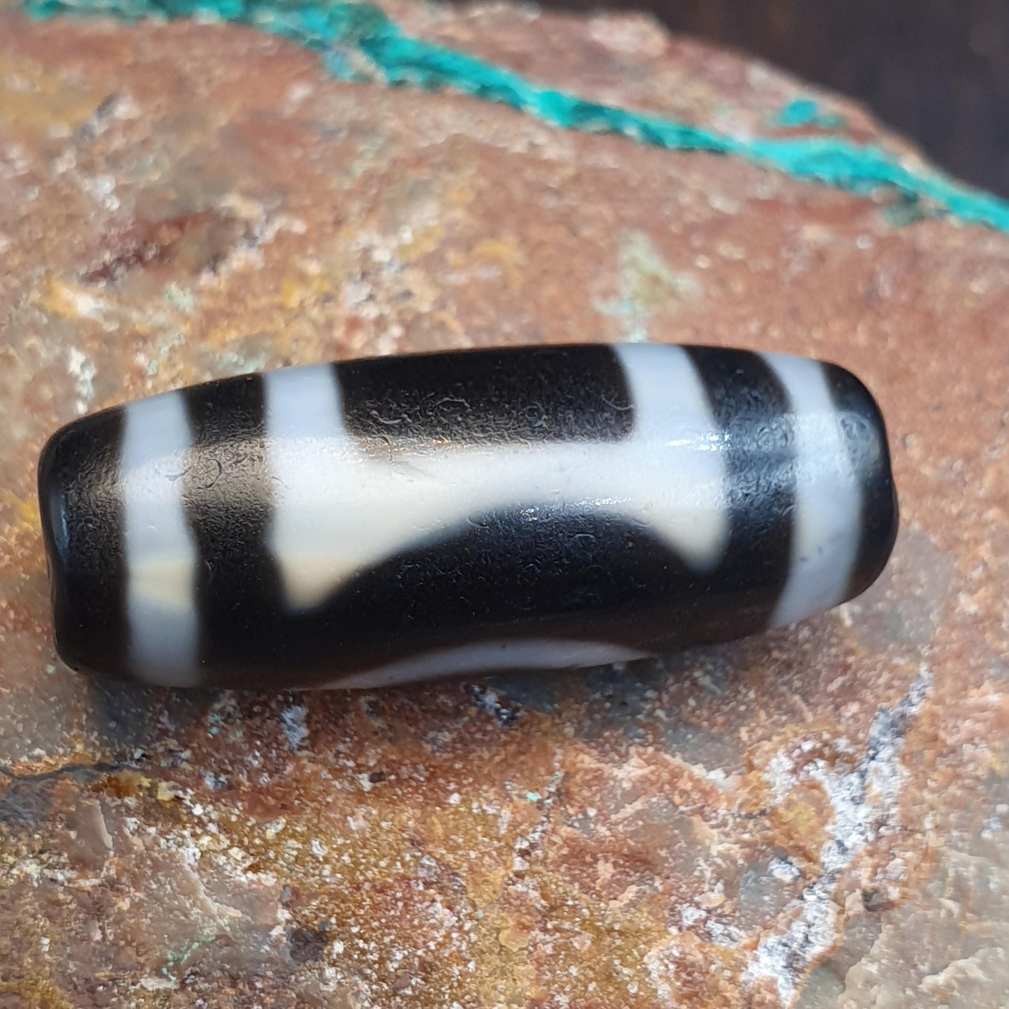 Authentic Rare Heaven & Earth Eye-in-Eye Dzi Bead – Tibetan Agate spirituality and dreams Spiritual Gift