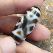 Tibetan 3 diamond eyes agate stone dzi bead amulet Spiritual Amulet