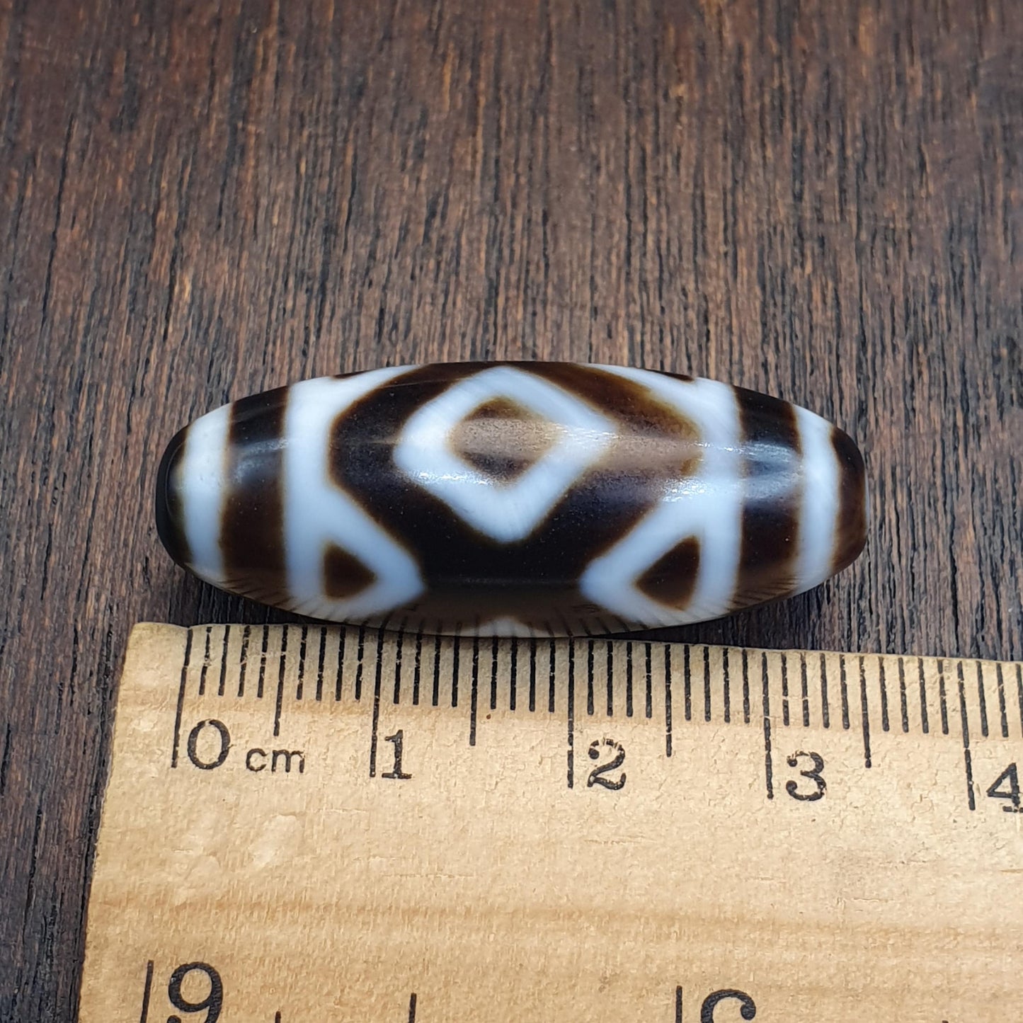 Tibetan 3 diamond eyes agate stone dzi bead amulet Spiritual Amulet