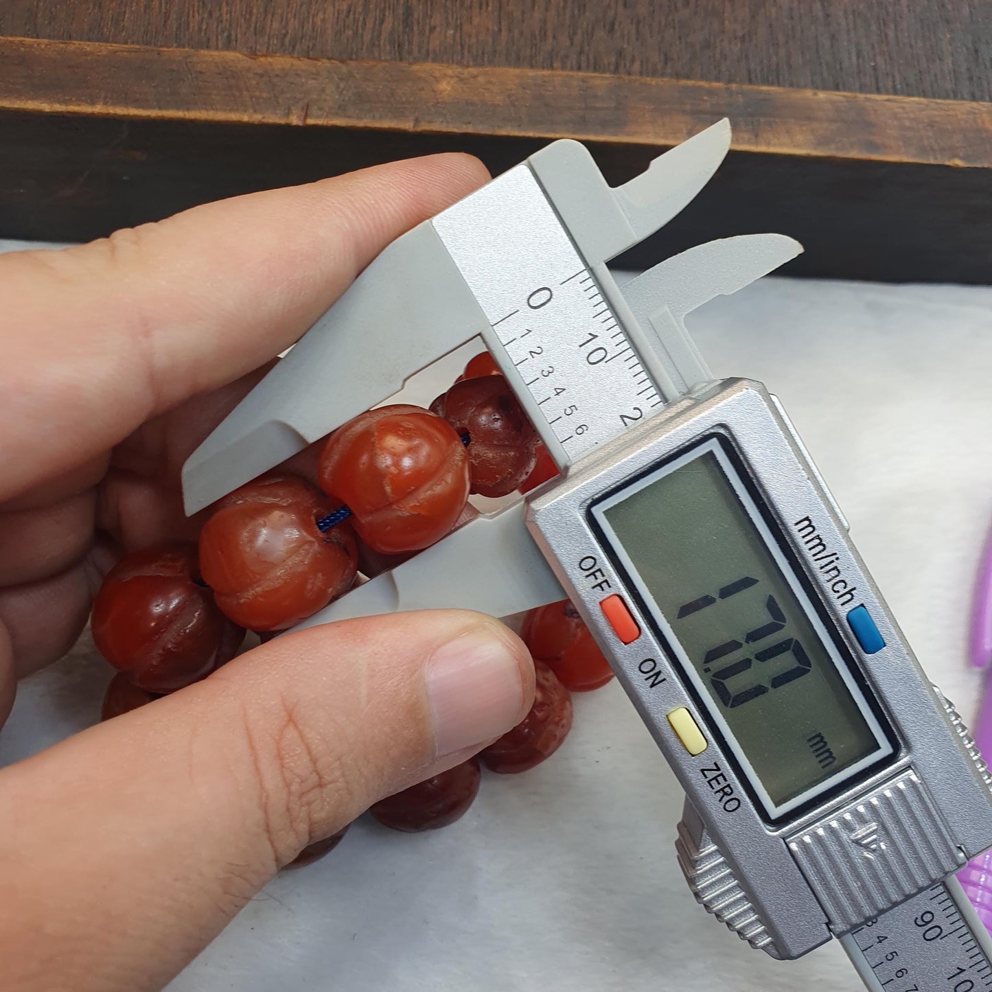 Antique Melon Carved Agate Beads Strand Old Carnelian Pumpkin Fluted Totem Rare Bracelet