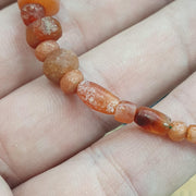 Ancient Carnelian Bracelet, Suleimani Agate Bead Jewelry, Antique Tribal Protection Talisman, Historical . for Collector, Banded Agate