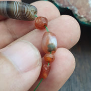 Ancient Yemeni Banded Chung Agate Bead, Rare Middle Eastern Antique Suleimani Beads Lot, Collectible Bead