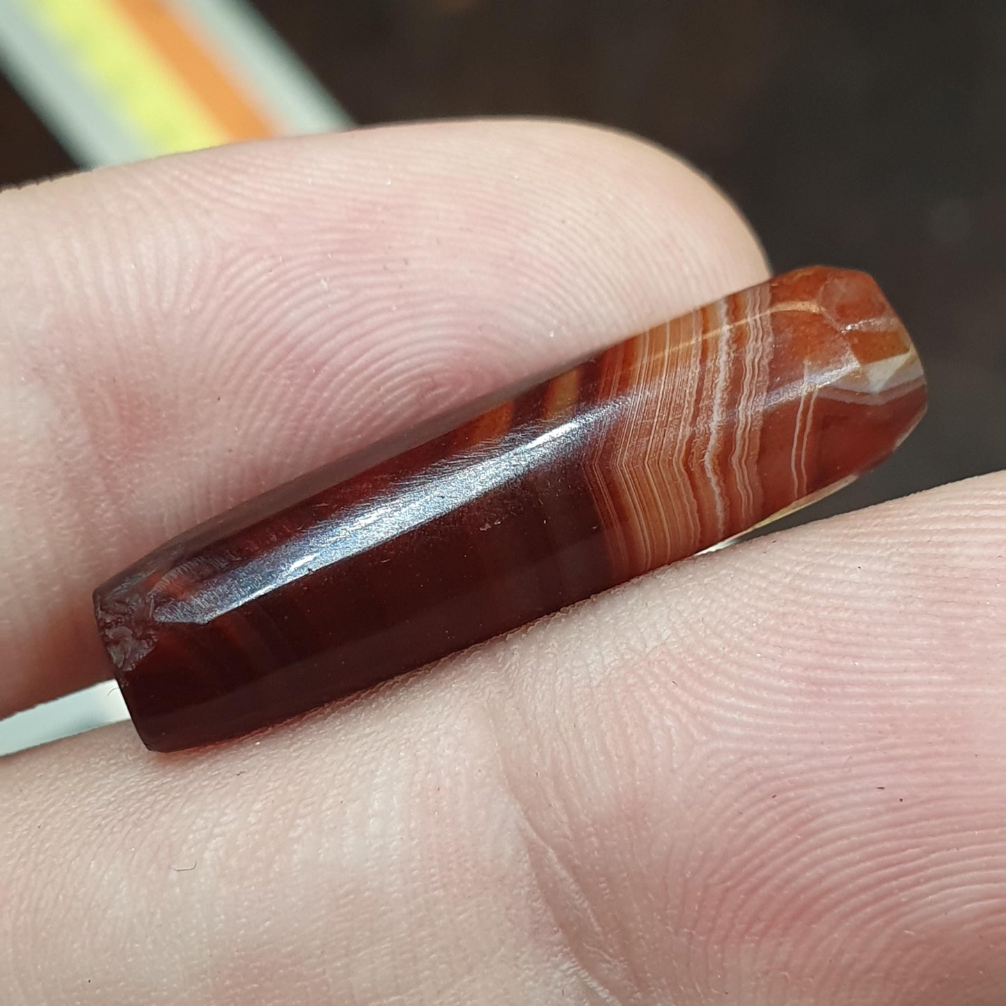 Lot 2 antique trade yemeni middle eastern natural agate amulet