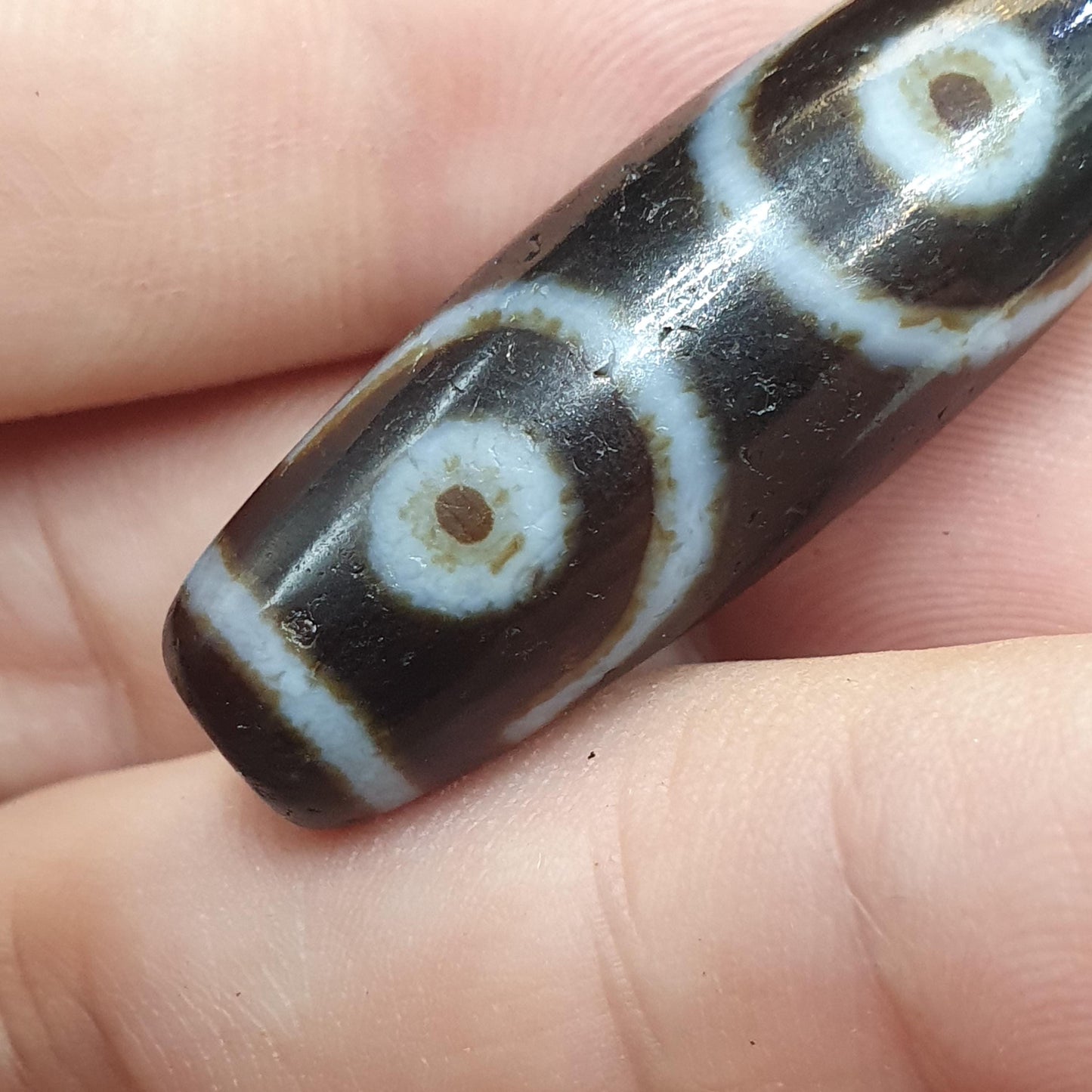 Himalayan old tibetan 3 eyes agate stone dzi bead amulet High Quality