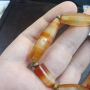 Antique African Agate Traded Beads Bracelet: Rare YEMENi Bead