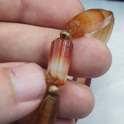 Antique African Agate Traded Beads Bracelet: Rare YEMENi Bead