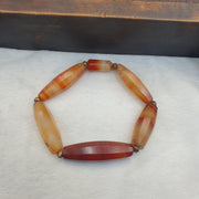 Antique African Agate Traded Beads Bracelet: Rare YEMENi Bead